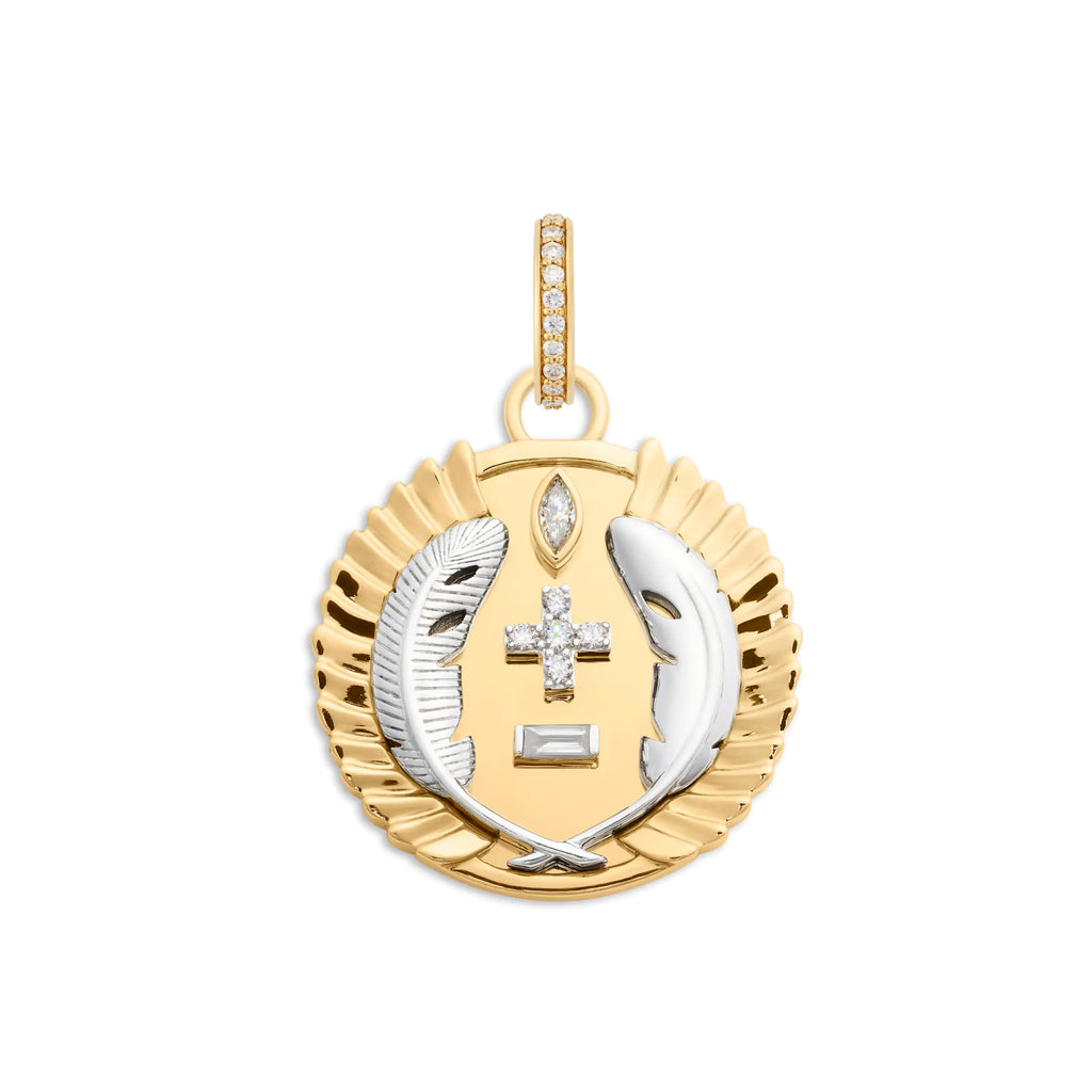 Vivacity | Ever Growing Love Medium Medallion | Diamonds, 18K Mixed Gold view 1