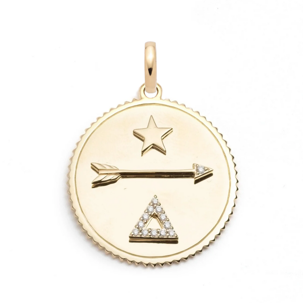 Dream Large Medallion : in Gold with Diamonds and an Annex Link view 1