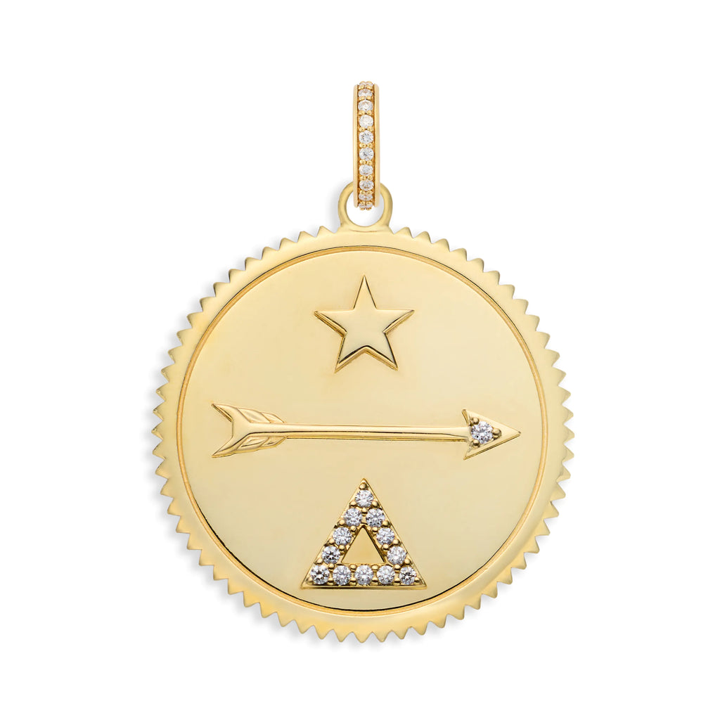 Dream | Large Medallion | Diamonds, 18K Yellow Gold view 2