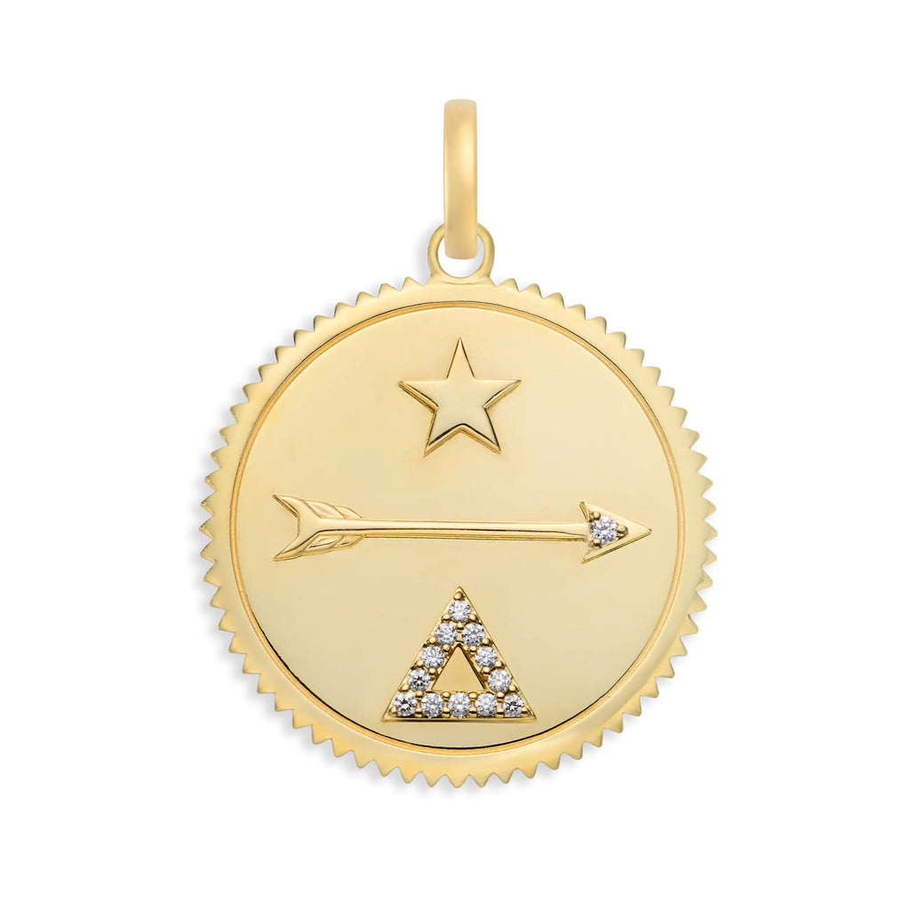 Dream | Large Medallion | Diamonds, 18K Yellow Gold view 1