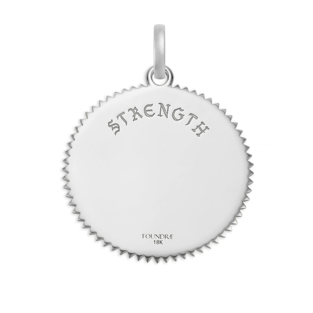 18K Mixed Gold Strength | Large Medallion | Diamonds, 18K Mixed Gold – FoundRae view 3