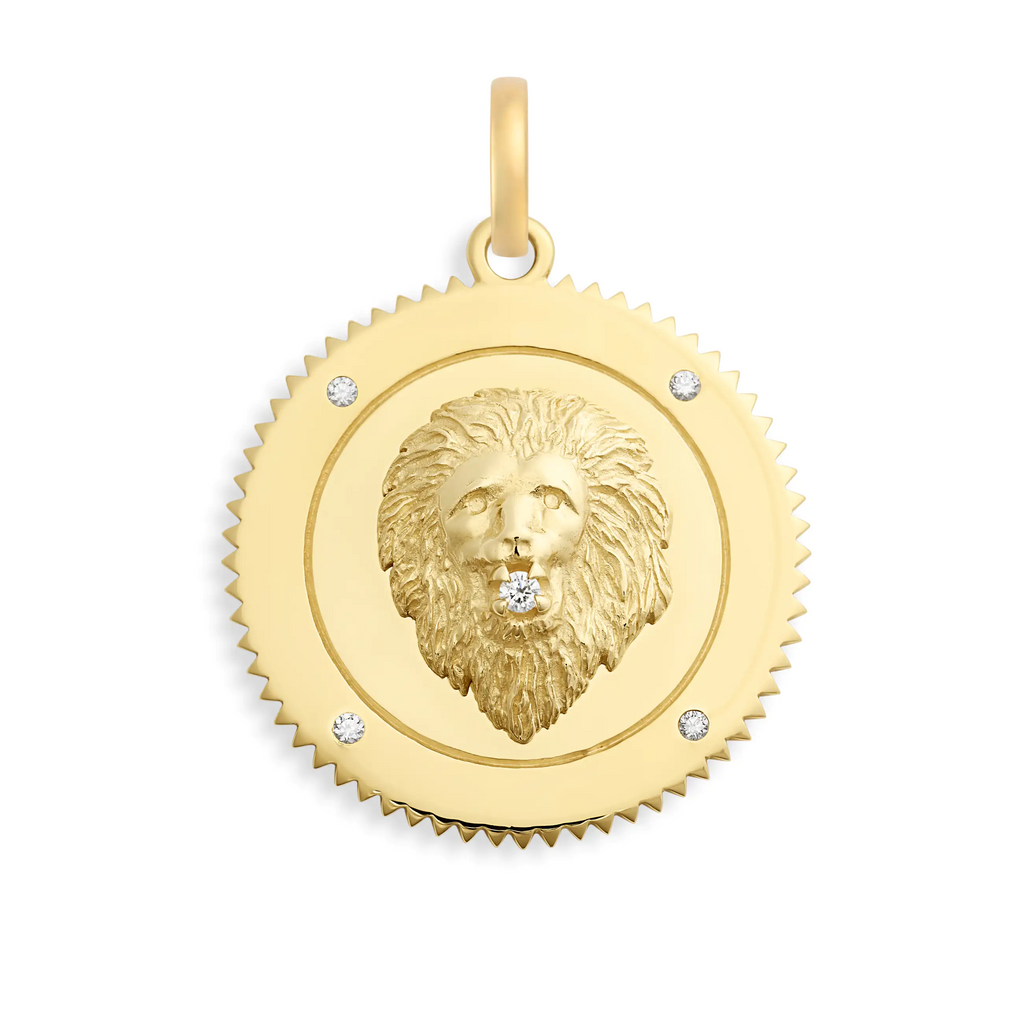 18K Yellow Gold Strength | Large Medallion | Diamonds, 18K Yellow Gold – FoundRae view 3