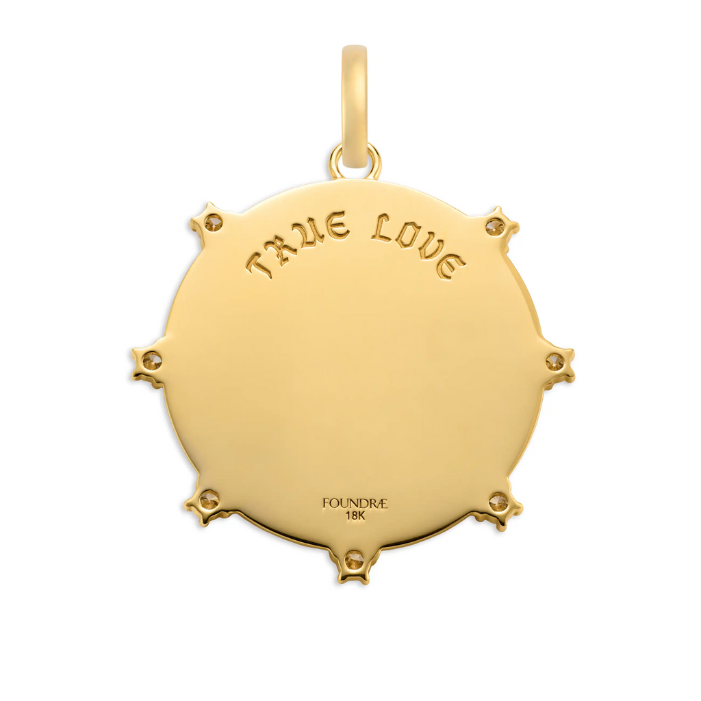 18K Yellow Gold True Love | 'Love Knot' Large Medallion | Diamonds, 18K Yellow Gold – FoundRae view 4