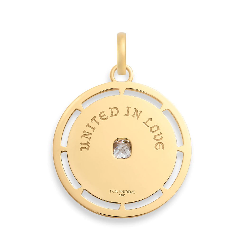 True Love | Lovestruck Commitment Large Medallion | Diamonds, 18K Yellow Gold view 2