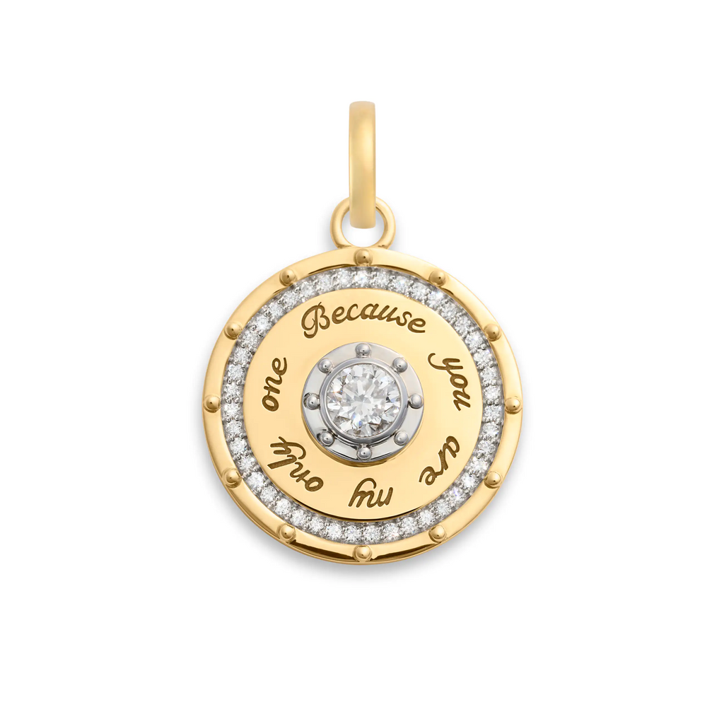 True Love | Lovestruck Commitment Medium Medallion | Diamonds, 18K Yellow Gold view 1