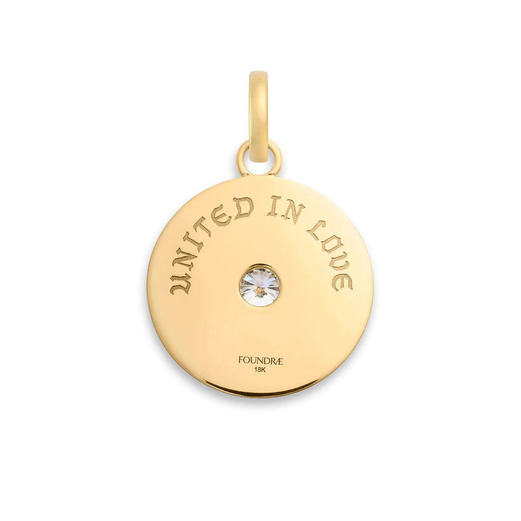 18K Yellow Gold True Love | Lovestruck Commitment Medium Medallion | Diamonds, 18K Yellow Gold – FoundRae view 4
