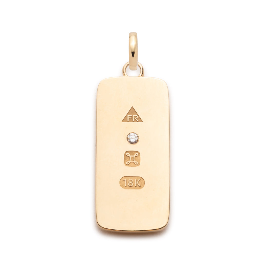 18K Yellow Gold True Love | Promise Ingot Pendant | Diamonds, Yellow Gold – FoundRae view 3