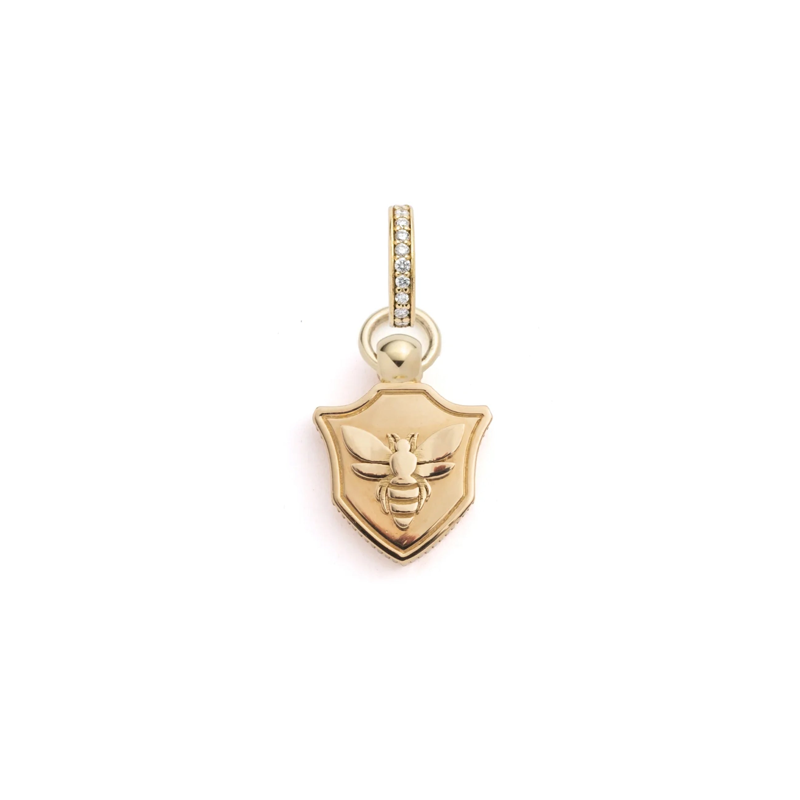 foundrae x every mother counts | bee miniature crest pendant | yellow gold