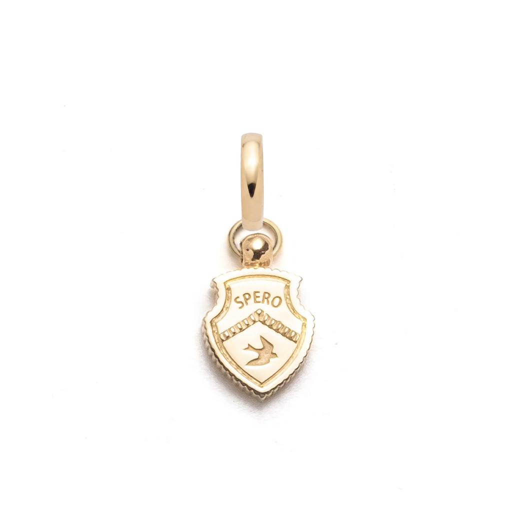 18K Yellow Gold Spero - Resilience : Miniature Crest with Annex Link – FoundRae view 2