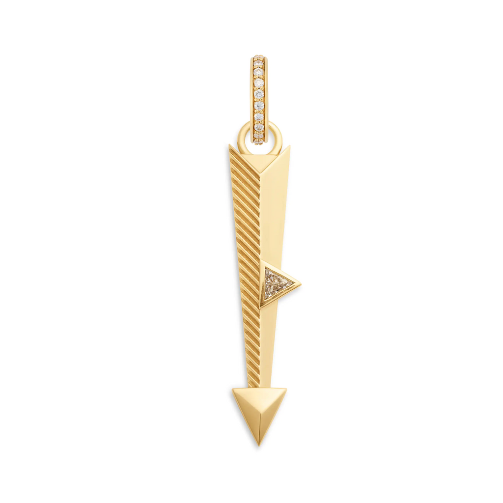 18K Yellow Gold Dream | Arrow Miniature Pendant | Diamond, 18K Yellow Gold – FoundRae view 3