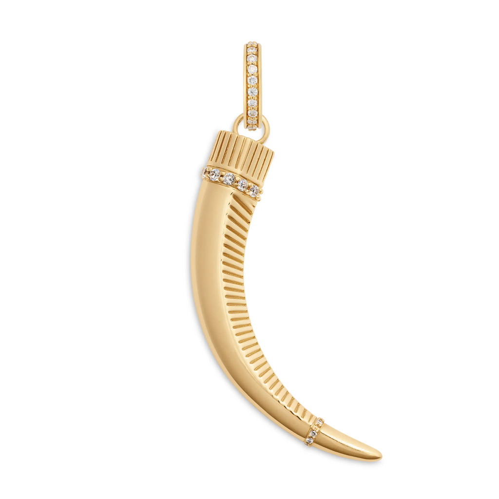 Protection | La Loba Claw Pendant | Diamonds, 18K Yellow Gold view 1