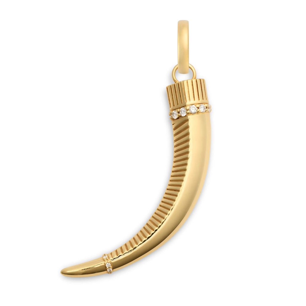 18K Yellow Gold Protection | La Loba Claw Pendant | Diamonds, 18K Yellow Gold – FoundRae view 5