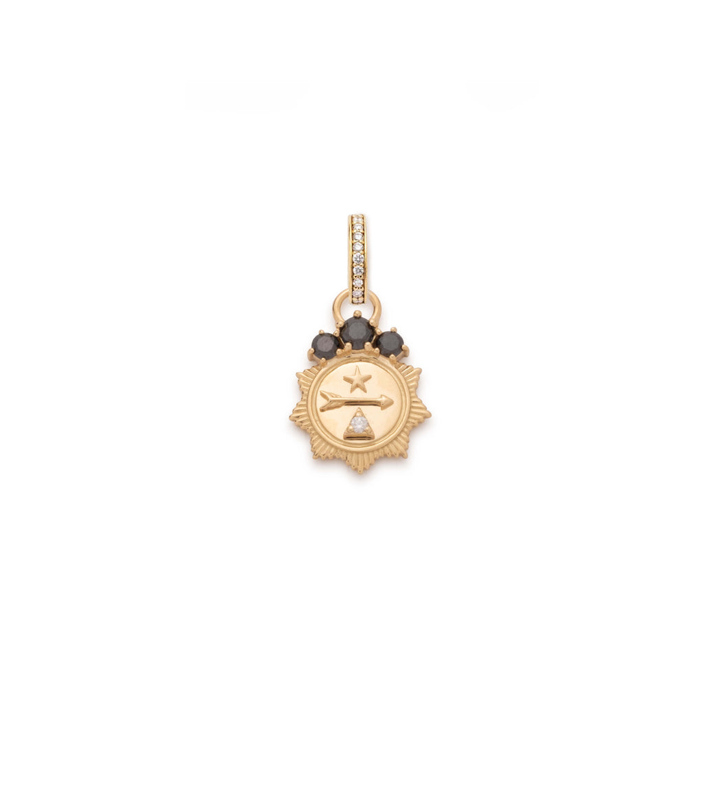 18K Yellow Gold Dream Miniature Medallion : in Yellow Gold with Black Diamonds and an Annex Link – FoundRae