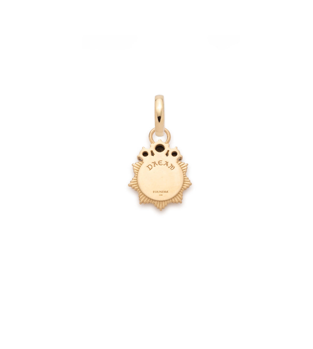 18K Yellow Gold Dream Miniature Medallion : in Yellow Gold with Black Diamonds and an Annex Link – FoundRae