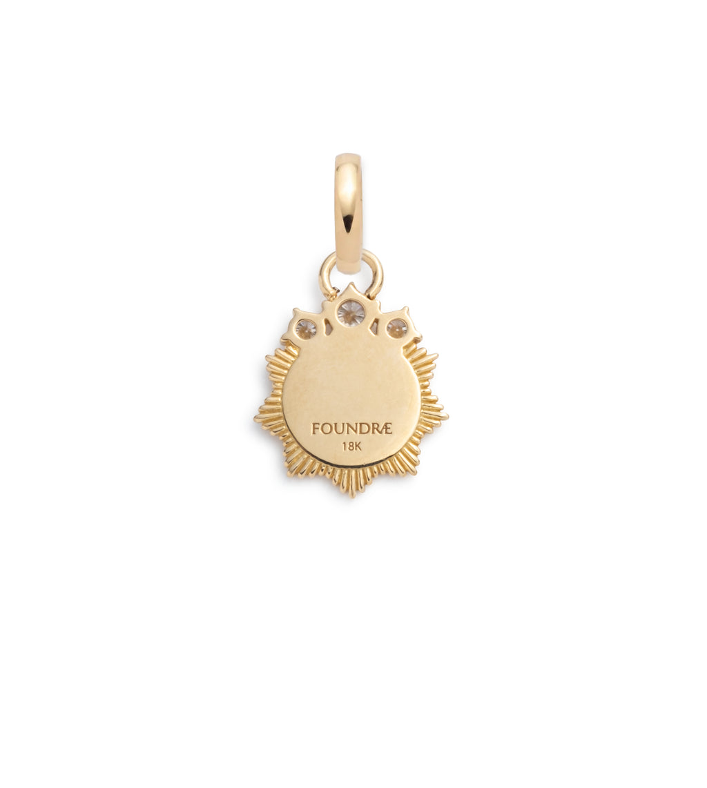 18K Yellow Gold Diamond Engravable : Miniature Medallion with Oval Pushgate – FoundRae