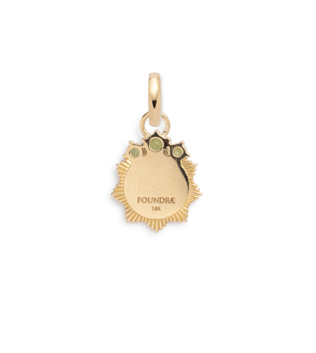 18K Yellow Gold Peridot Engravable : Miniature Medallion with Oval Pushgate – FoundRae