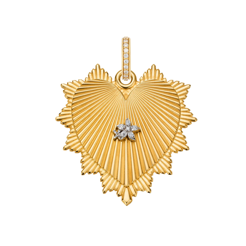 True Love | Heart Love Token Oversized Medallion | 18K Yellow Gold view 2