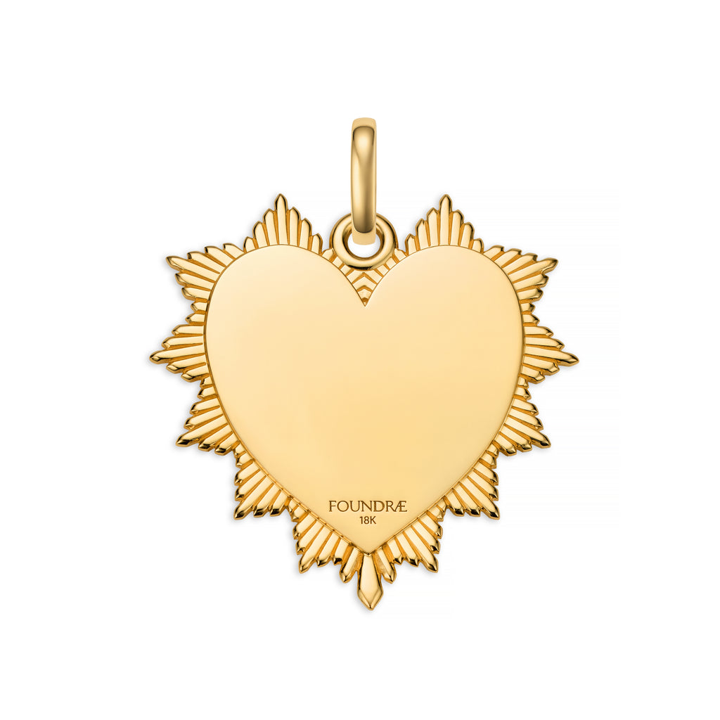 18K Yellow Gold True Love | Heart Love Token Oversized Medallion | 18K Yellow Gold – FoundRae view 23