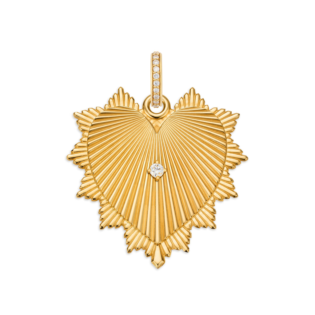 18K Yellow Gold True Love | Heart Love Token Oversized Medallion | 18K Yellow Gold – FoundRae view 12