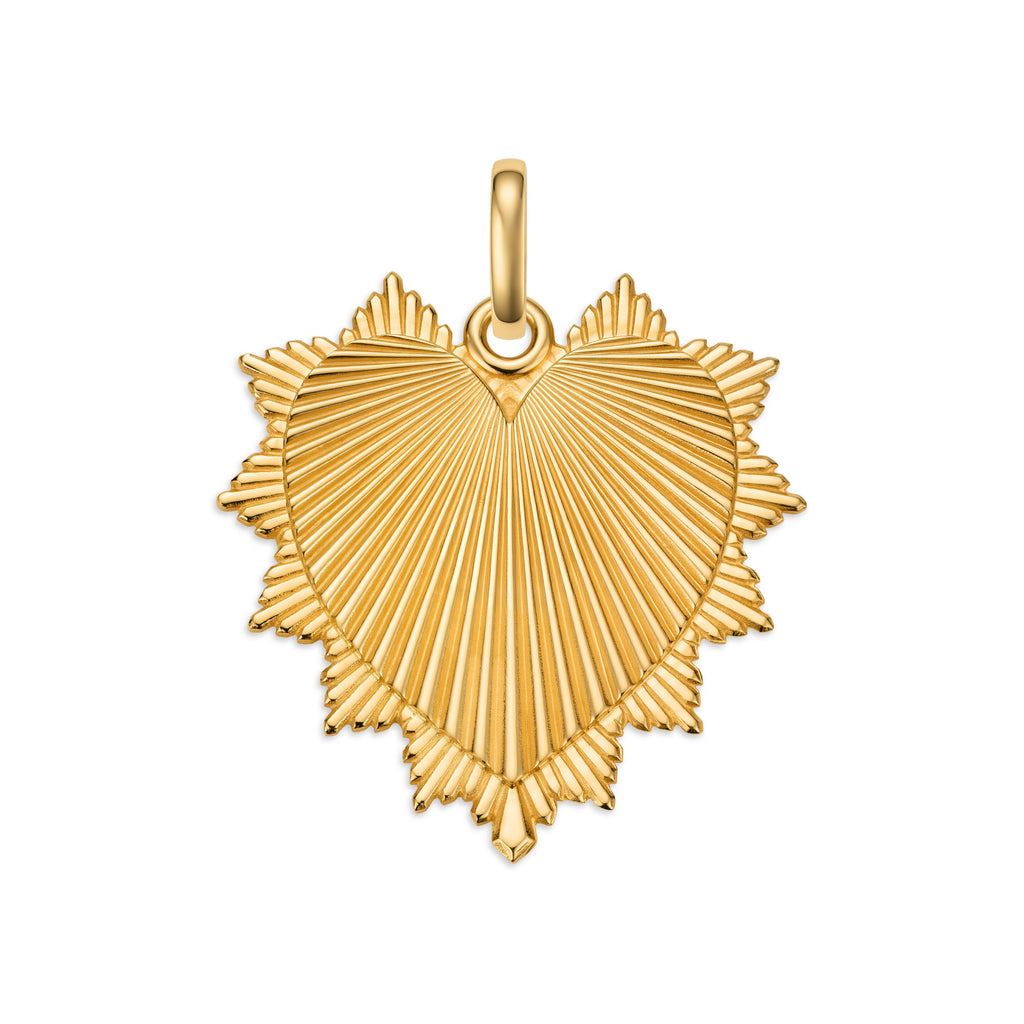 18K Yellow Gold True Love | Heart Love Token Oversized Medallion | 18K Yellow Gold – FoundRae view 3