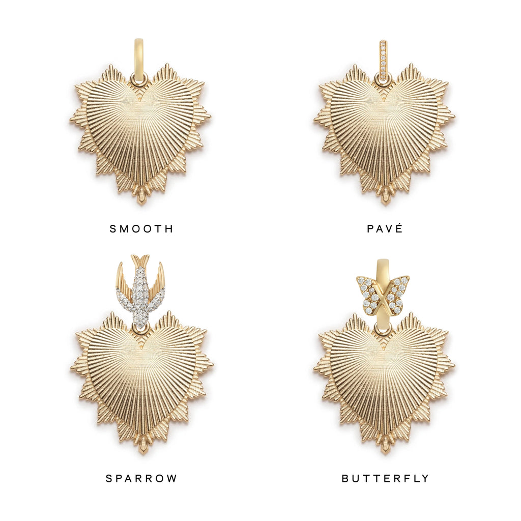 18K Yellow Gold True Love | Heart Love Token Oversized Medallion | Gold – FoundRae view 2