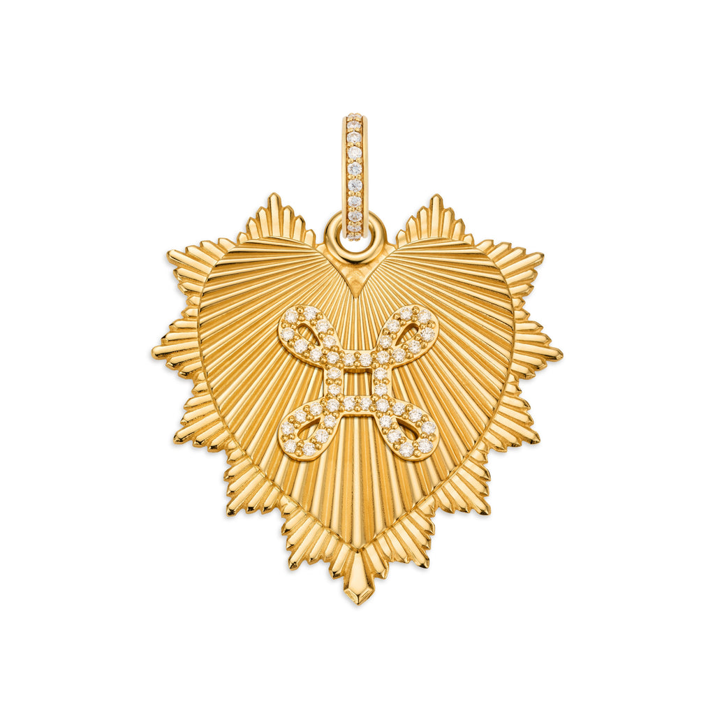 18K Yellow Gold True Love | Heart Love Token Oversized Medallion | 18K Yellow Gold – FoundRae view 9