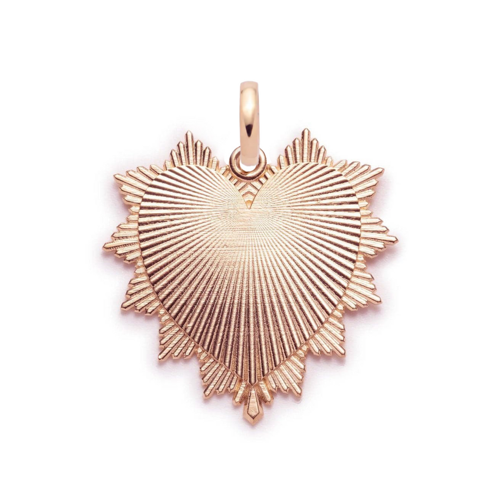 18K Yellow Gold Heart Love Token Oversized Medallion : in Gold with an Annex Link – FoundRae view 6