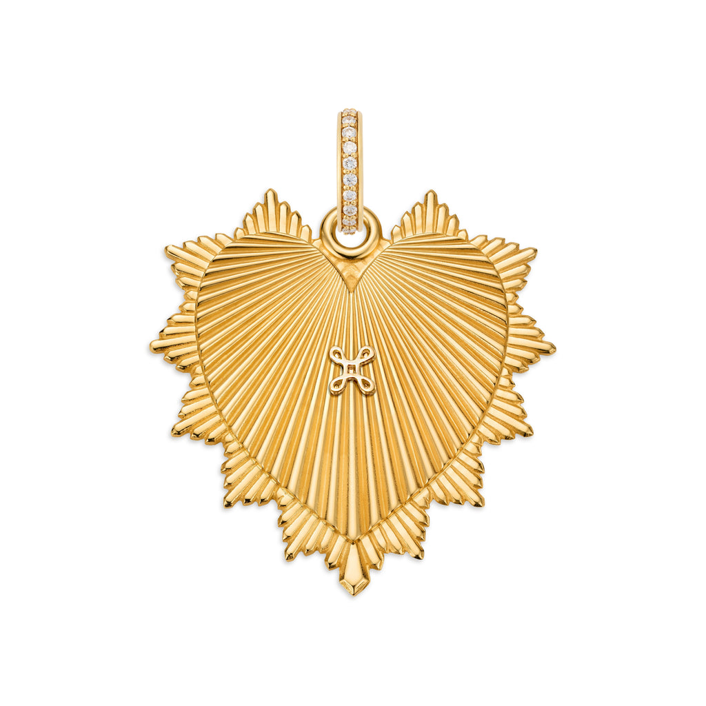 18K Yellow Gold True Love | Heart Love Token Oversized Medallion | 18K Yellow Gold – FoundRae view 11