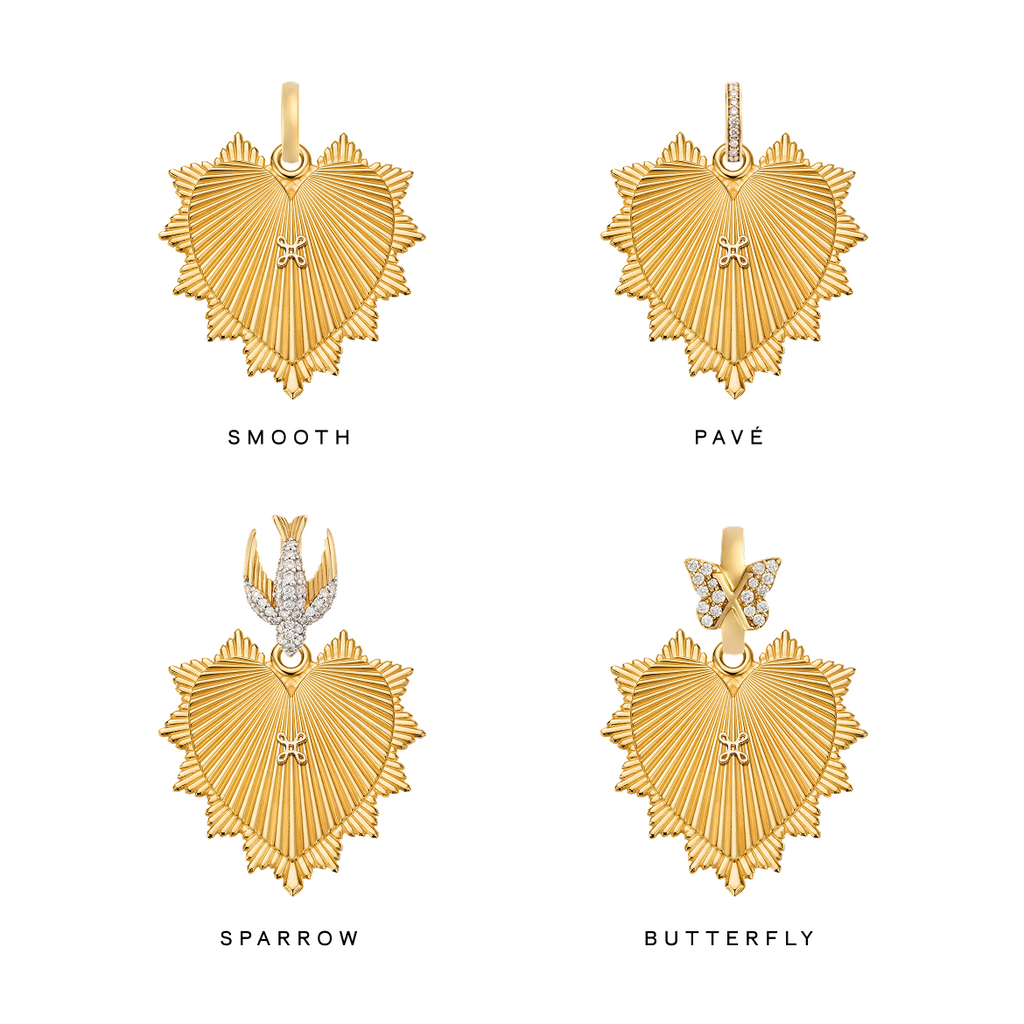 18K Yellow Gold True Love | Heart Love Token Oversized Medallion | 18K Yellow Gold – FoundRae view 18