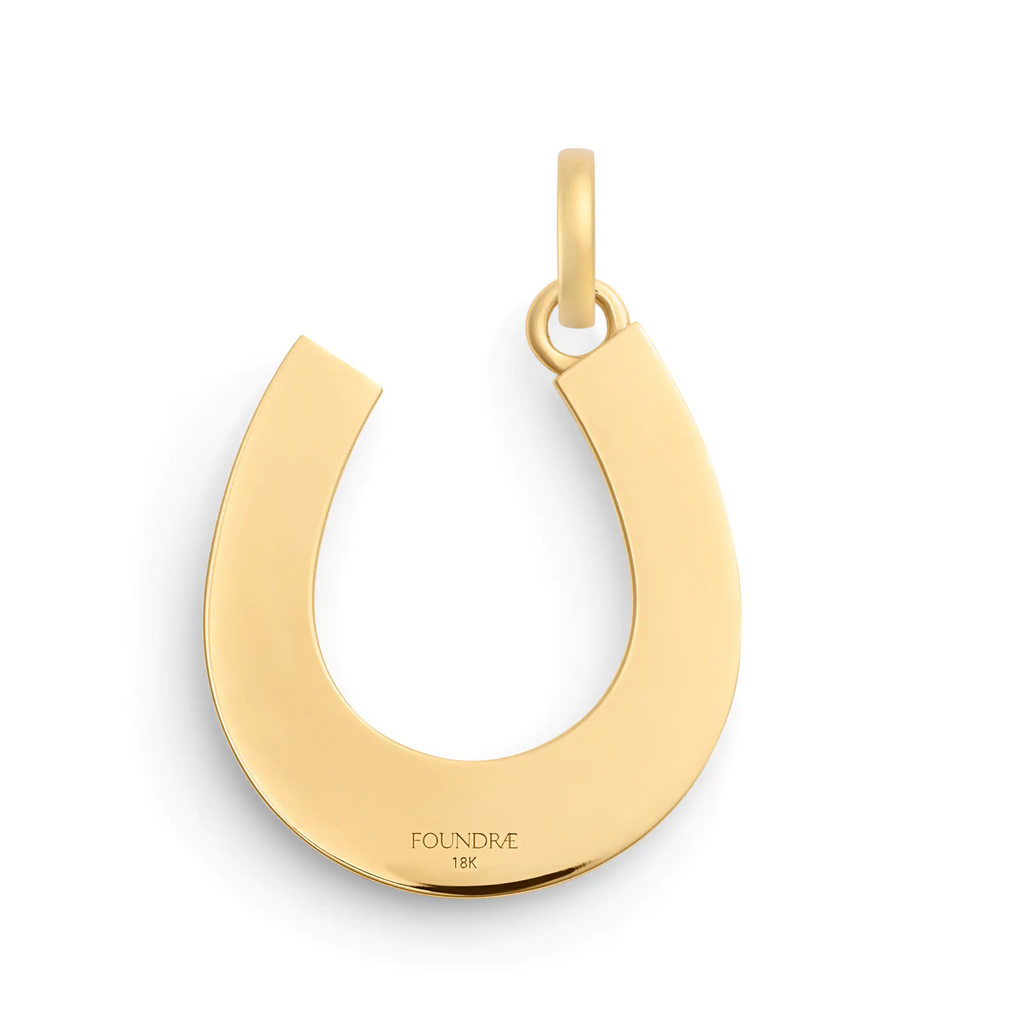 18K Yellow Gold Protection | Horseshoe Large Pendant | Diamonds, 18K Yellow Gold – FoundRae view 5
