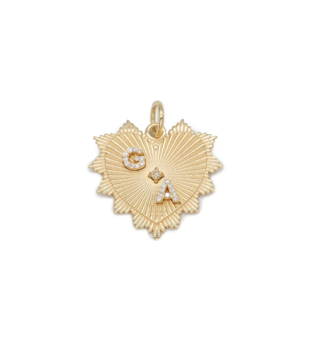 18K Yellow Gold Custom Radiating Heart : Medium Medallion – FoundRae