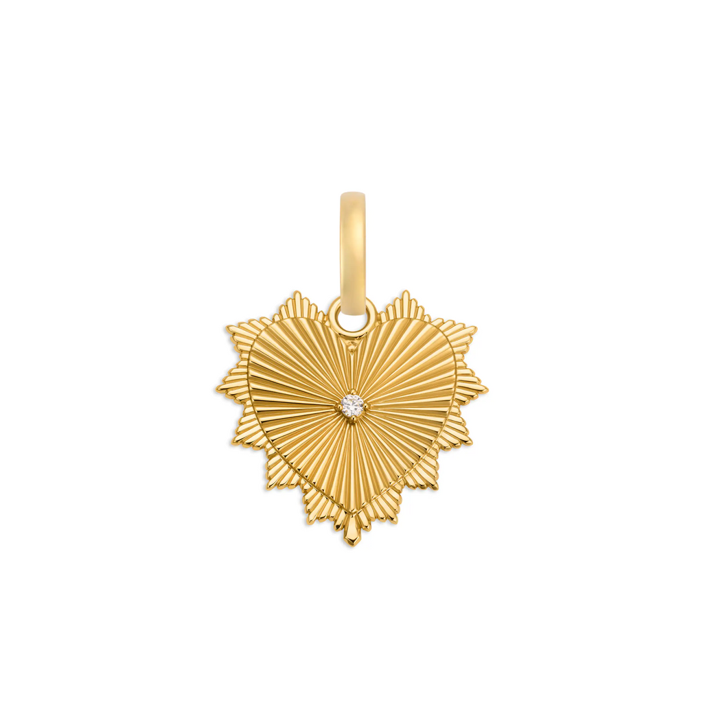 True Love | Heart Love Token Medium Medallion | Diamonds, Yellow Gold view 1