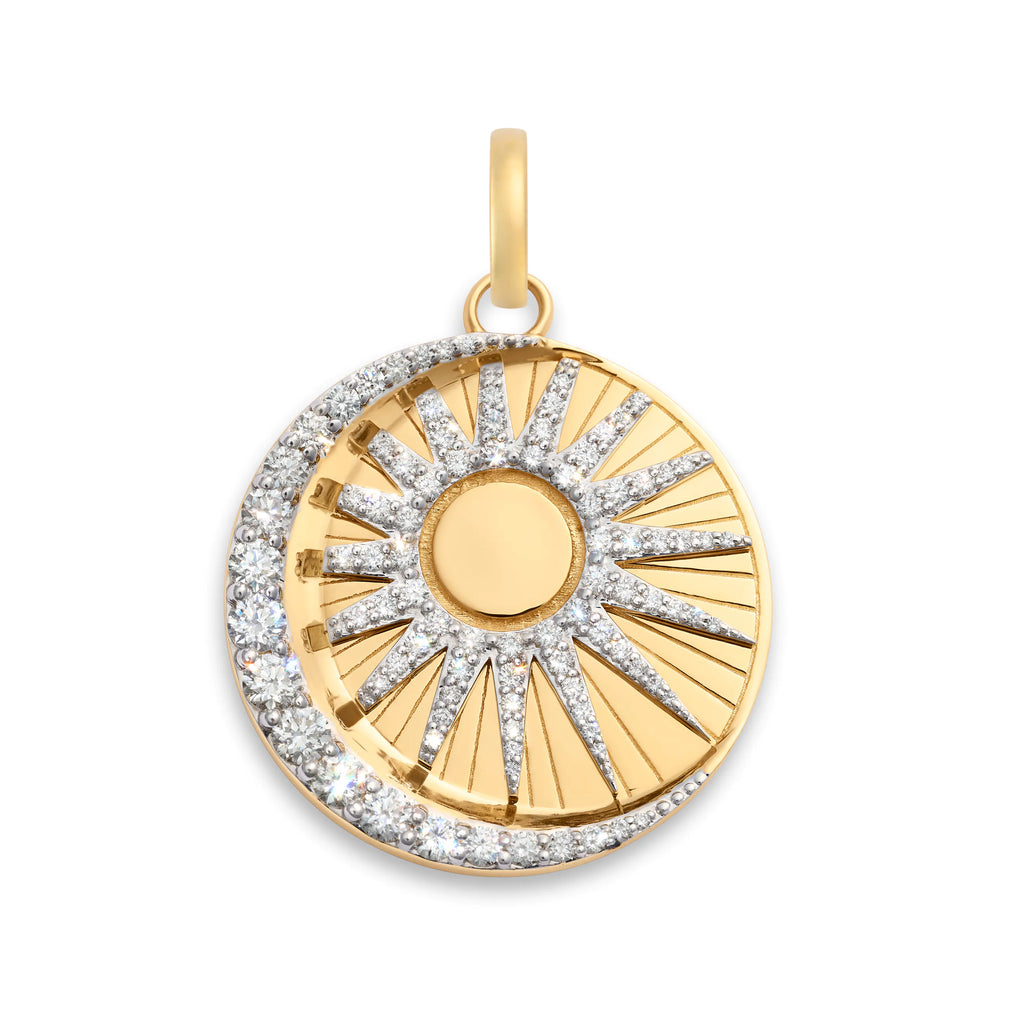 Wholeness | Balance Large Specialty Medallion | Diamonds, 18K Yellow Gold view 1