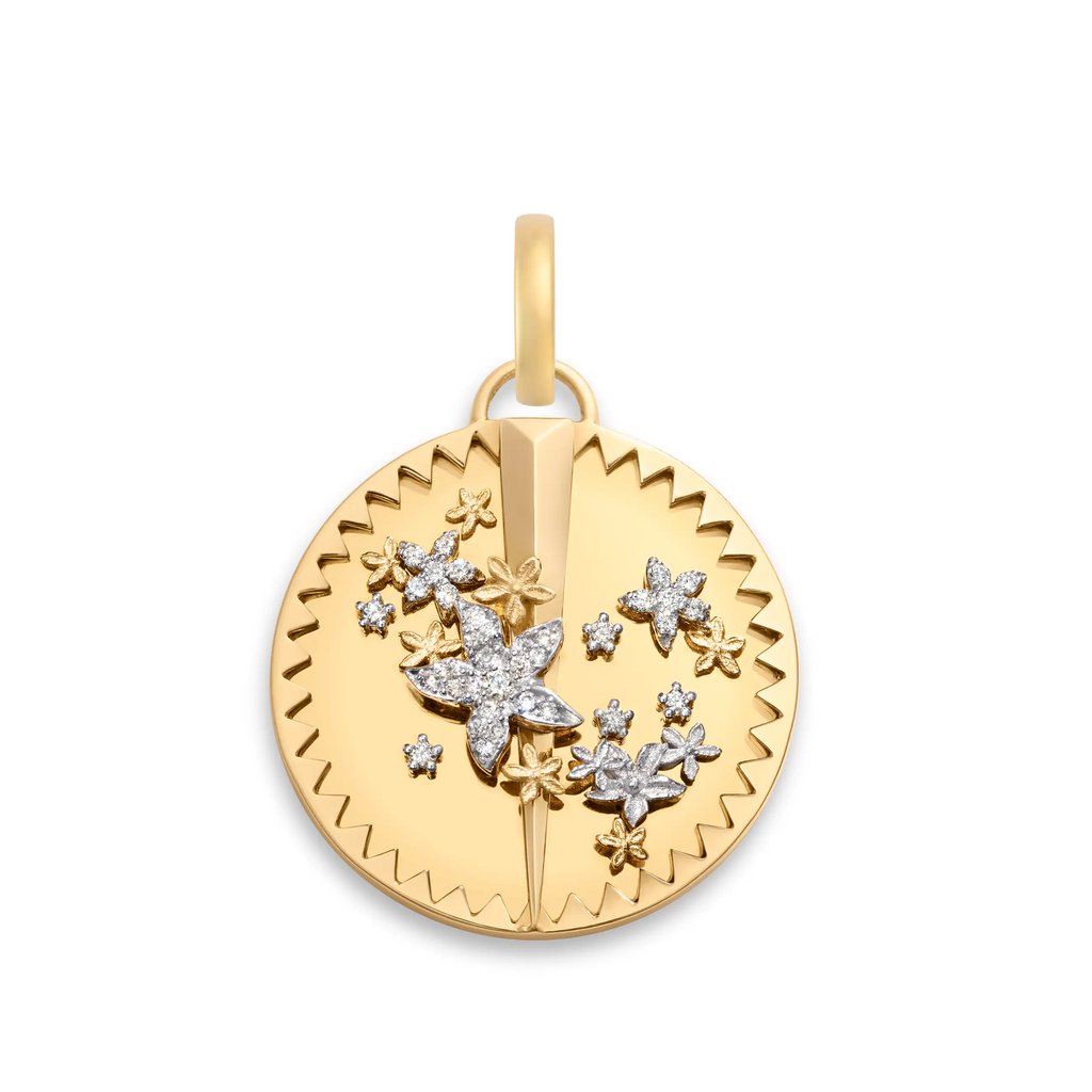 Resilience | Blossoms Large Specialty Medallion | Diamonds, Yellow Gold, White Gold view 1