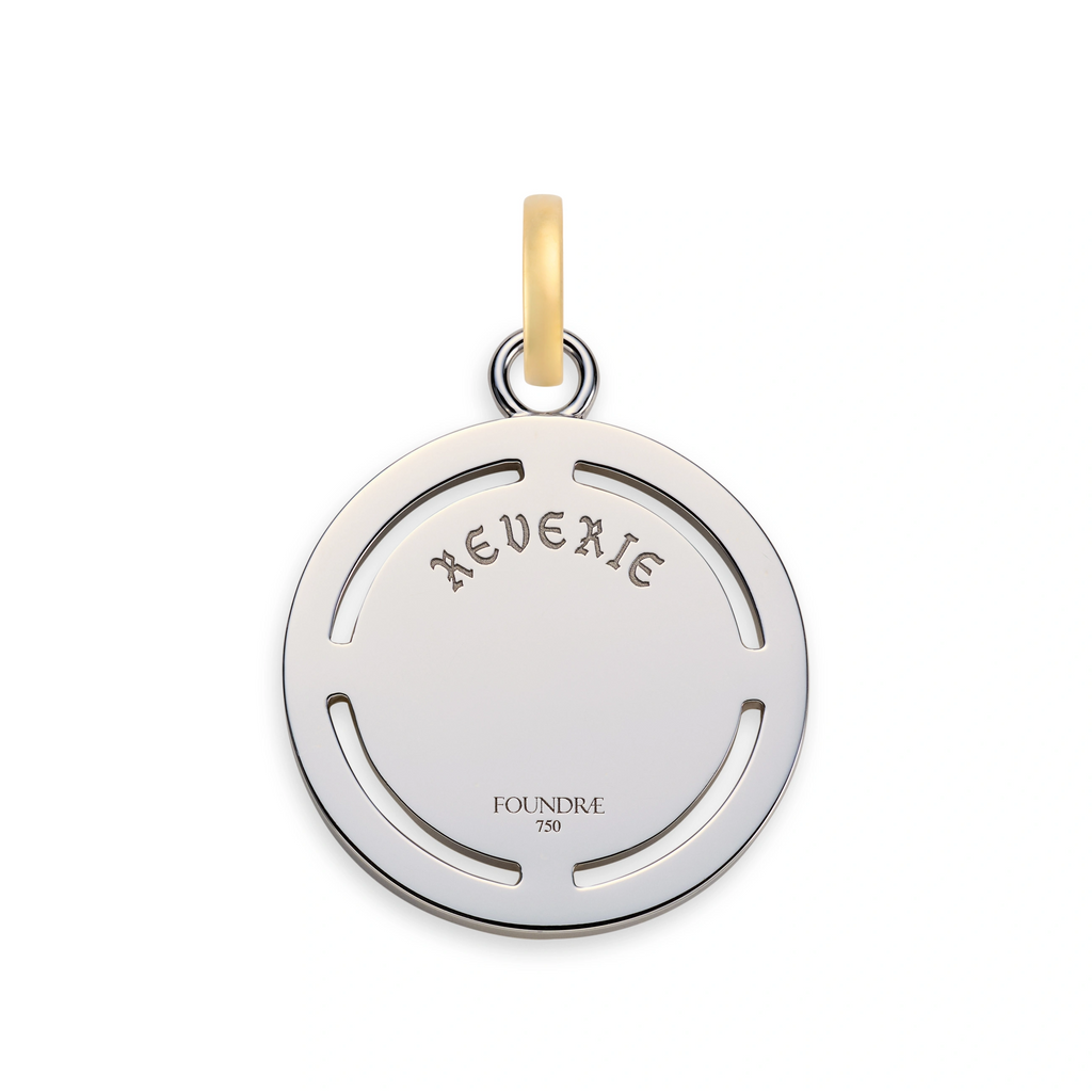 18K Mixed Gold Reverie | Butterfly Large Specialty Medallion | Diamonds, Mixed Gold – FoundRae view 5