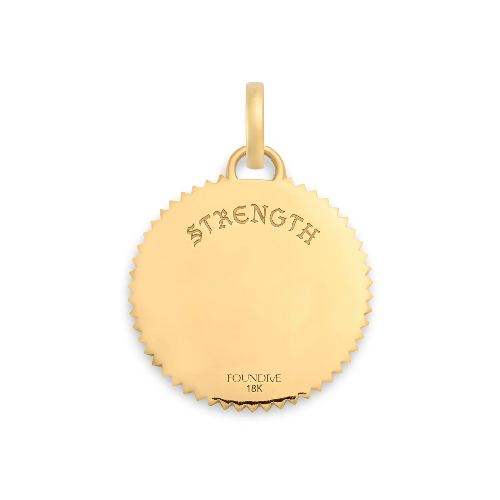 18K Yellow Gold Strength | Solar & Lunar Large Specialty Medallion | Diamond, 18K Yellow Gold – FoundRae view 5