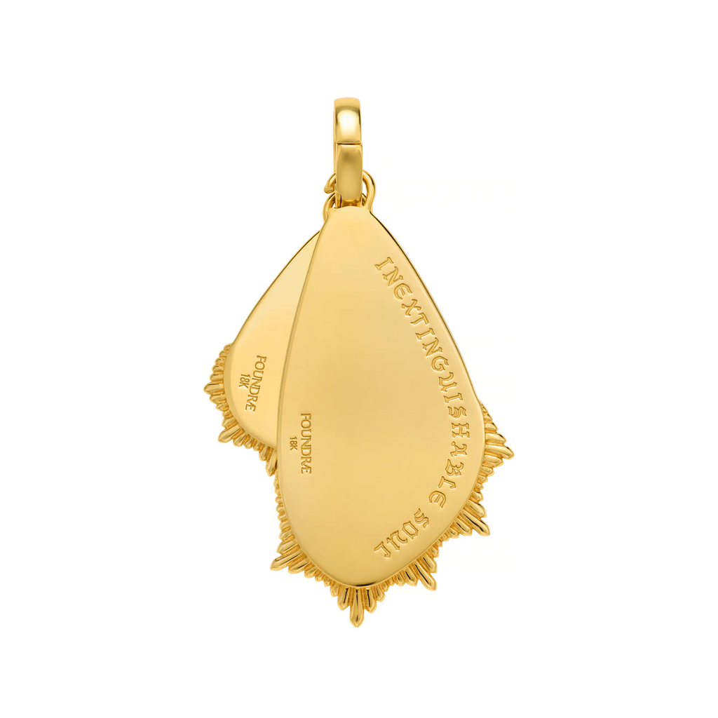 18K Yellow Gold Reverie | Butterfly Wings Large Pendant | Diamonds, 18K Yellow Gold – FoundRae view 5