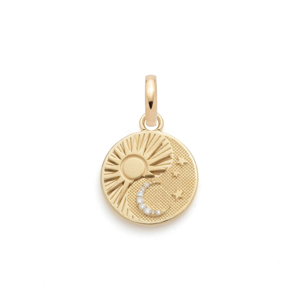 18K Mixed Gold Foundation | Balance Baby Medallion | Diamonds, Gold – FoundRae view 6