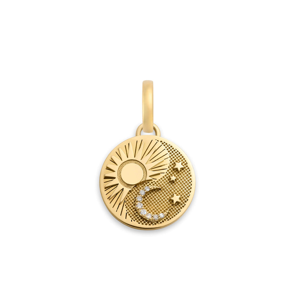 Wholeness | Balance Baby Medallion | Diamonds, 18K Yellow Gold view 1
