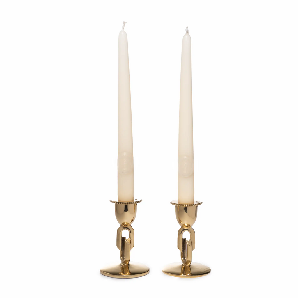 Strong Hearts | Love Link Candle Holder Set | Brass – FoundRae view 3
