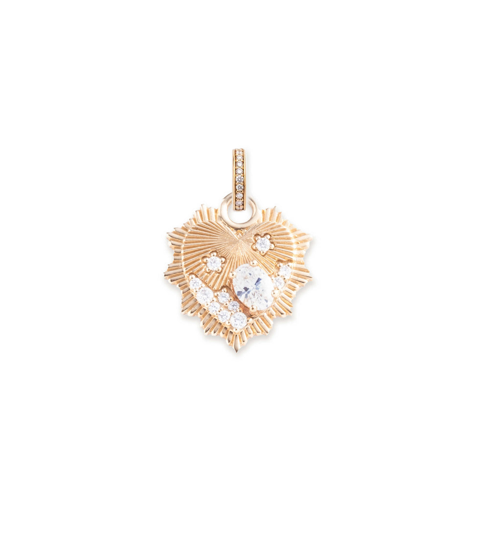 18K Yellow Gold Heart Love Token Miniature Medallion : in Yellow Gold with Encrusted Diamonds and an Annex Link – FoundRae