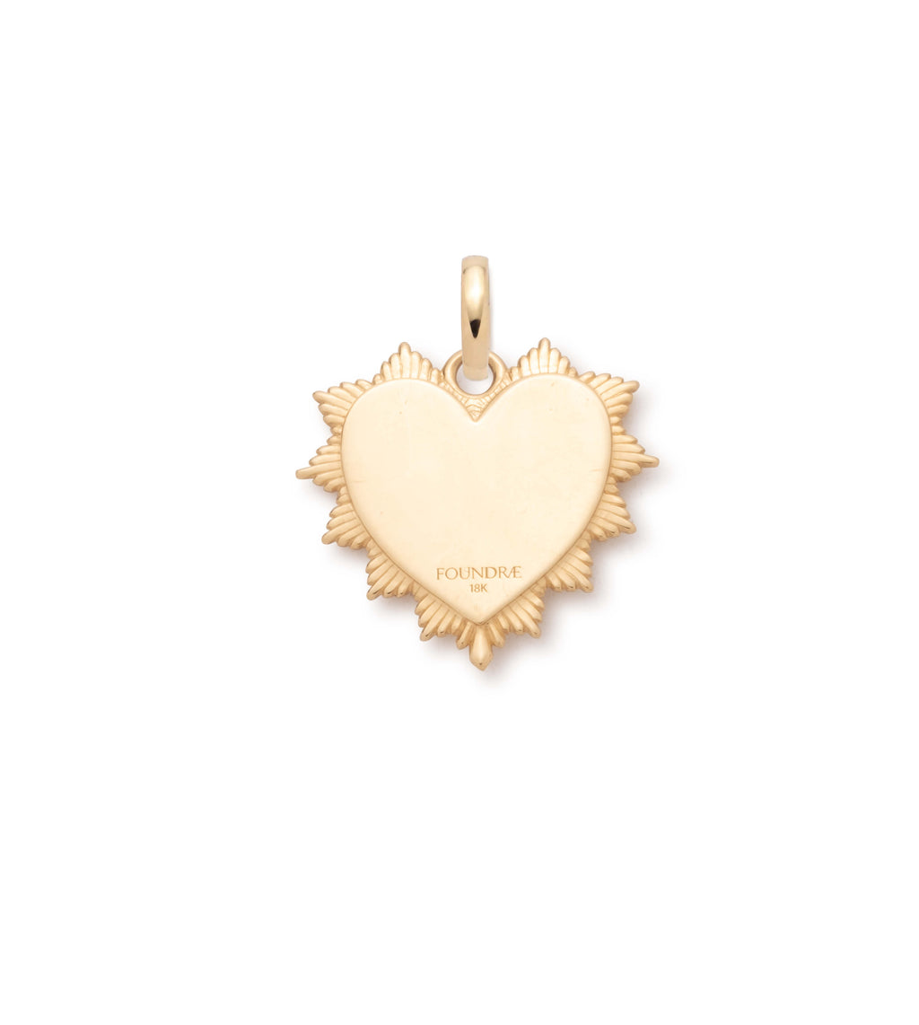 18K Yellow Gold Heart Love Token Medium Medallion : in Yellow Gold with Encrusted Diamonds and an Annex Link – FoundRae