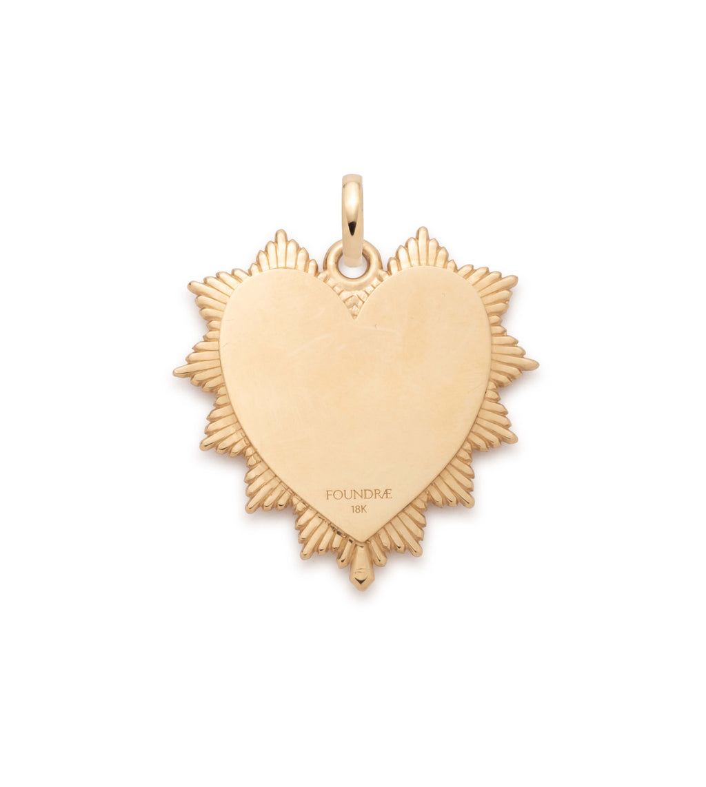 18K Yellow Gold Heart Love Token Oversized Medallion : in Yellow Gold with Encrusted Diamonds and an Annex Link – FoundRae