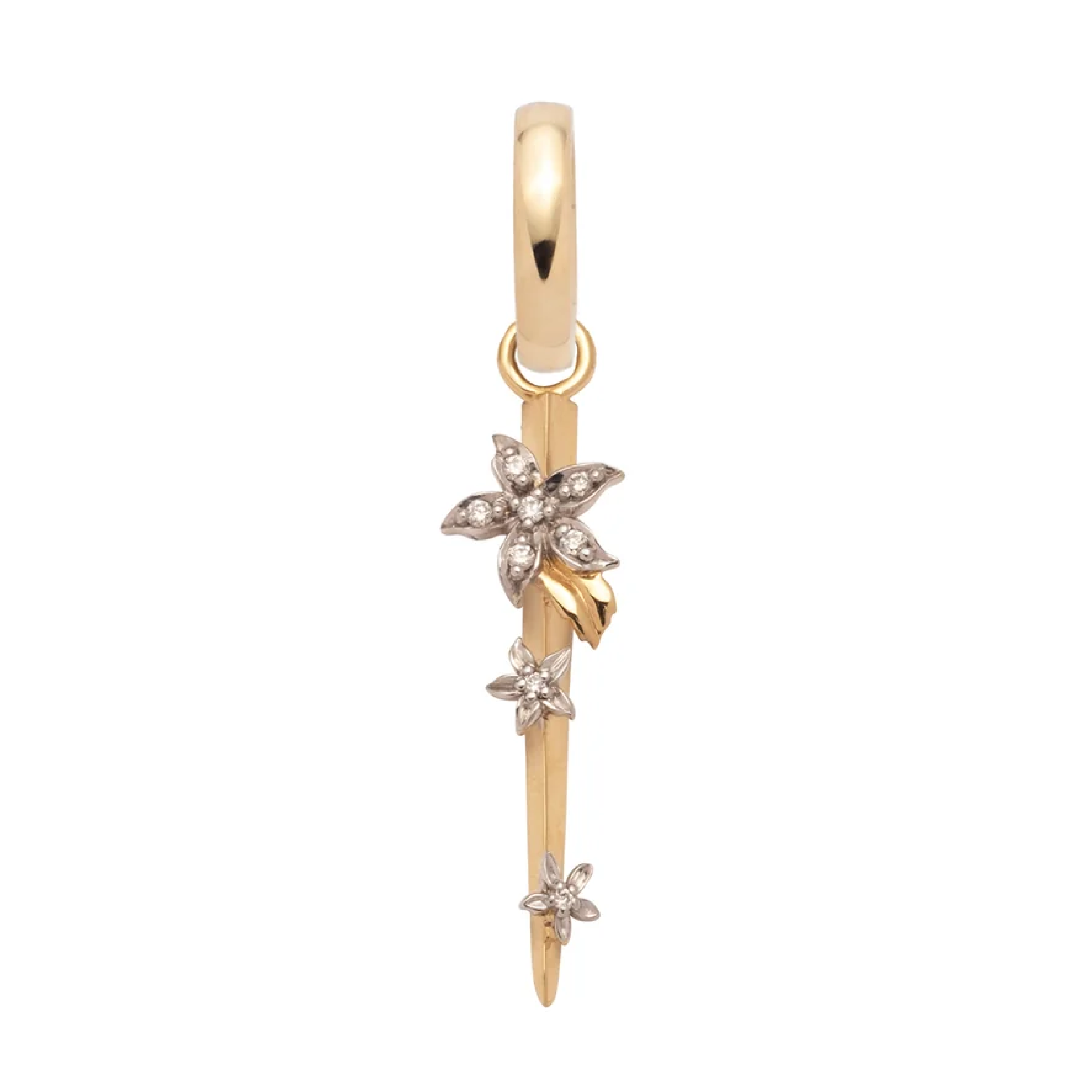 resilience | blossoms thorn small pendant | mixed gold