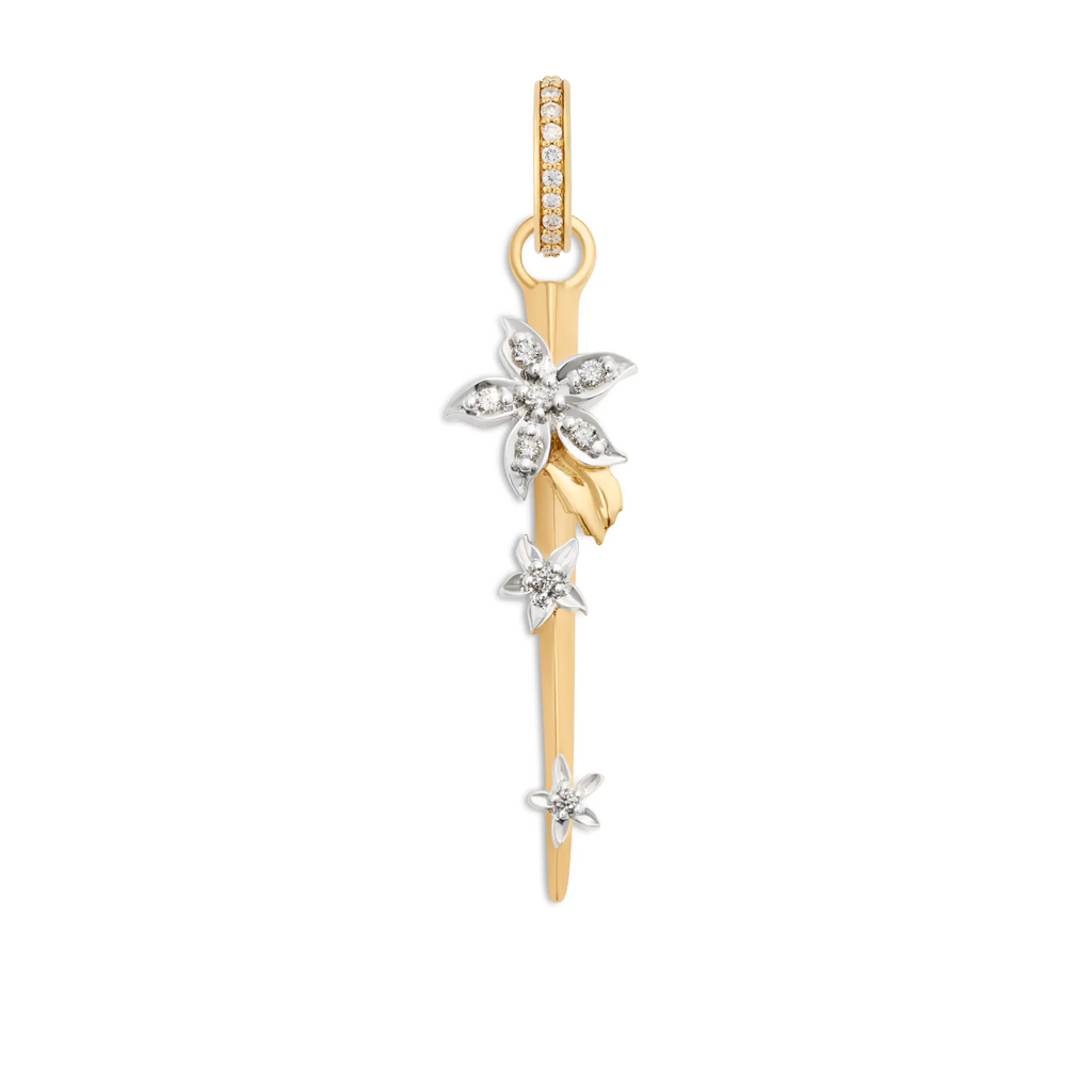 18K Mixed Gold Resilience | Blossoms Thorn Small Pendant | 18K Mixed Gold – FoundRae view 3