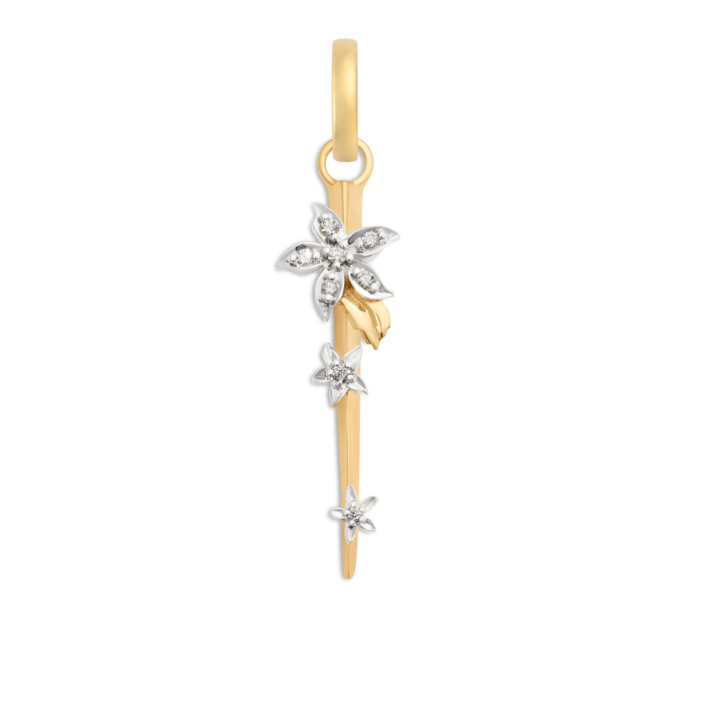 Resilience | Blossoms Thorn Small Pendant | 18K Mixed Gold view 1