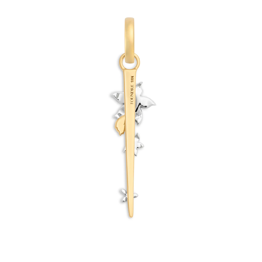 18K Mixed Gold Resilience | Blossoms Thorn Small Pendant | 18K Mixed Gold – FoundRae view 4
