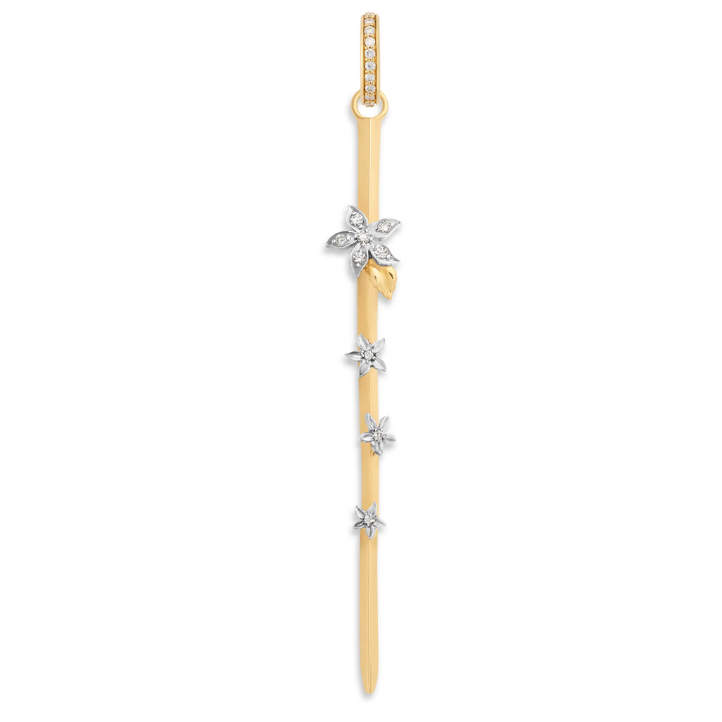 18K Mixed Gold Resilience | Blossoms Thorn Pendant | 18K Mixed Gold – FoundRae view 4