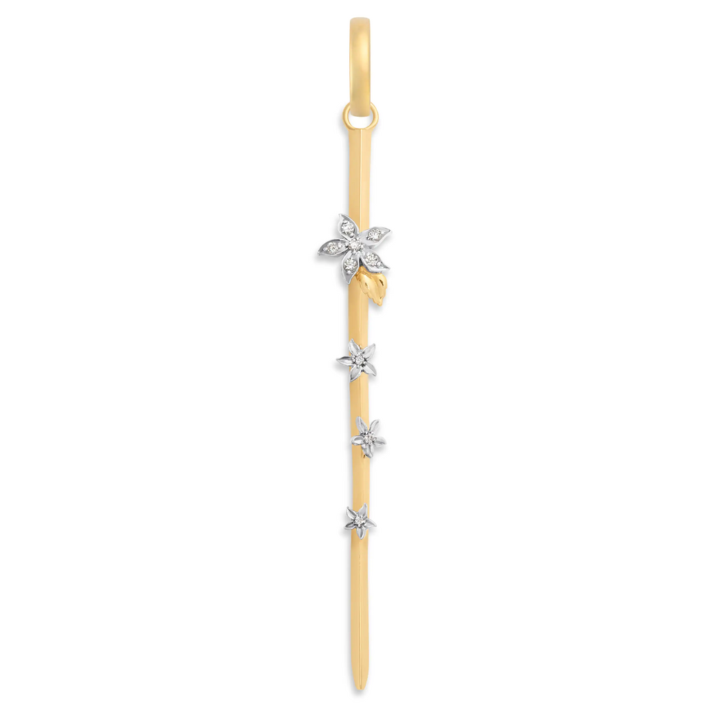 Resilience | Blossoms Thorn Pendant | 18K Mixed Gold view 1