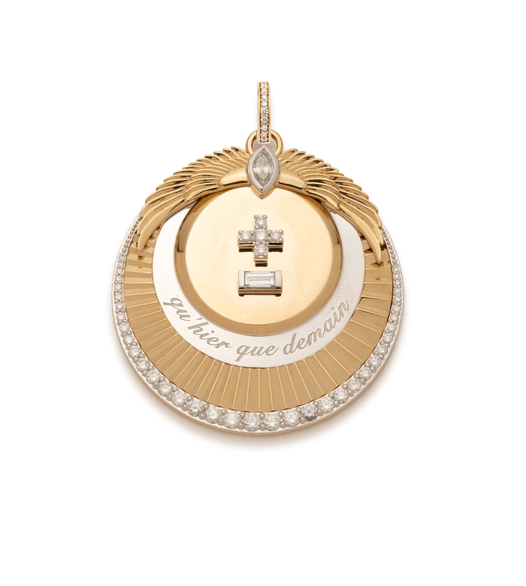 18K Yellow Gold Vivacity Oversized Medallion : in Yellow Gold with an Annex Link – FoundRae